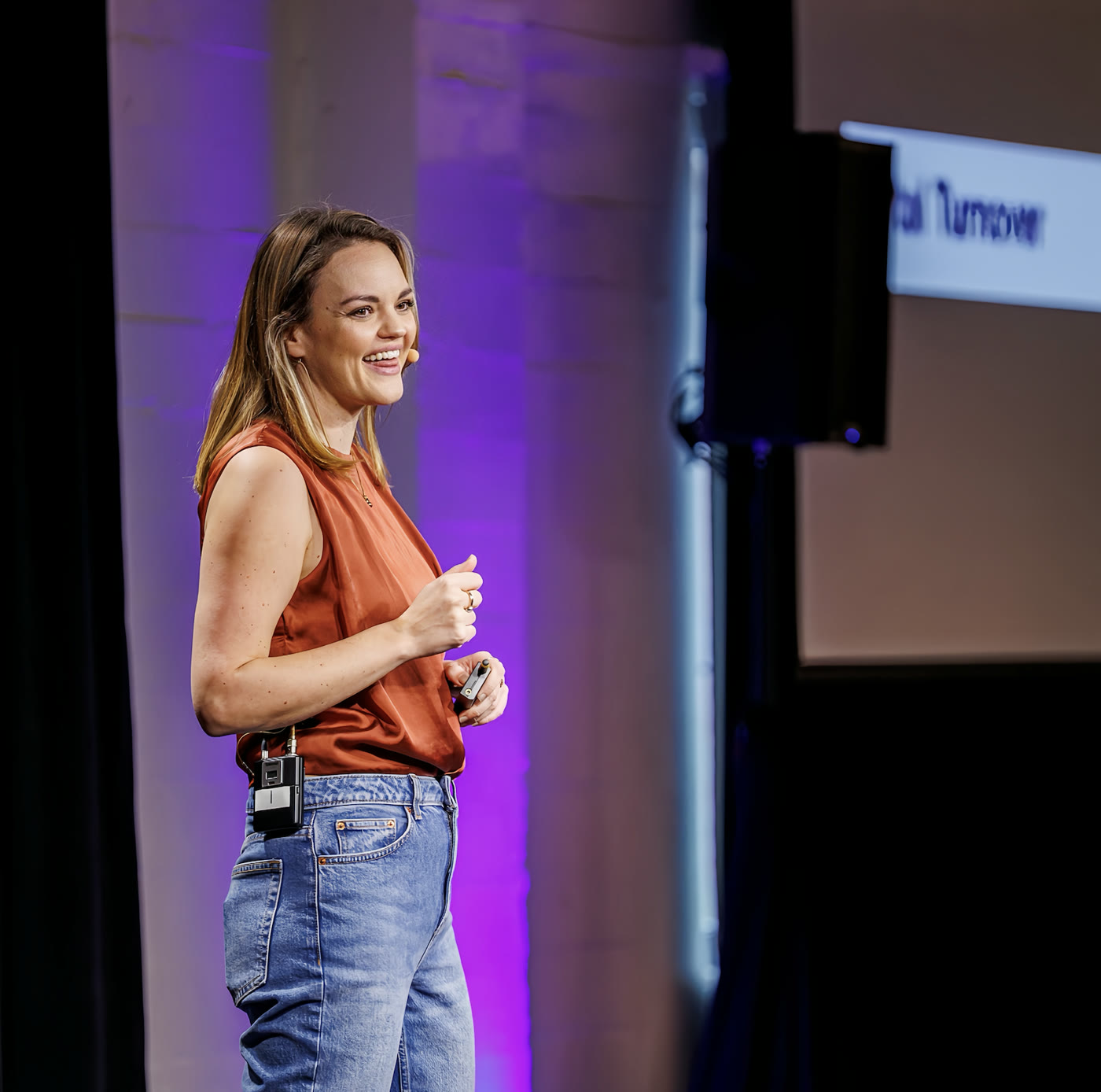 Kirsty Hulse on stage